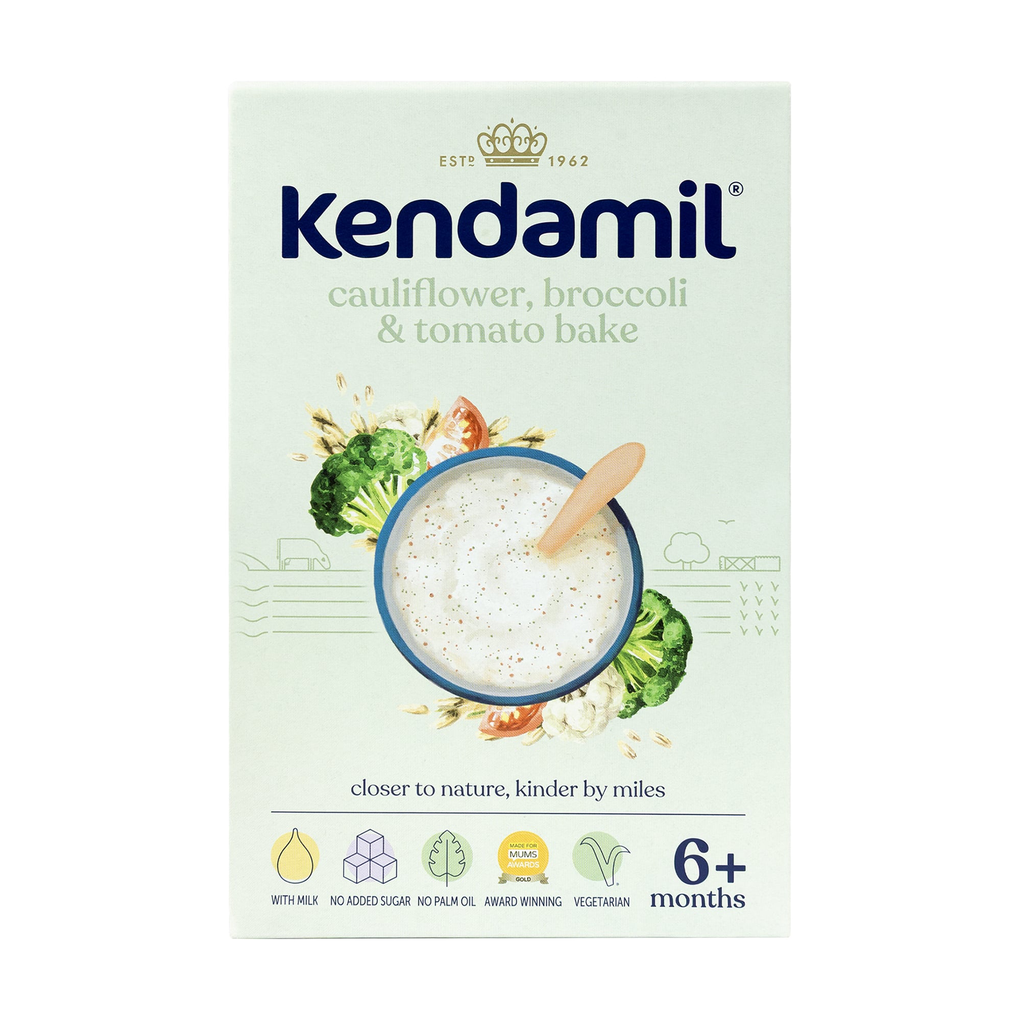Дитяча молочна каша Kendamil з овочами, від 6 місяців, 150 г